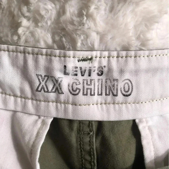 Levi’s Big E Red Tab XX Chino Shorts Women’s 31x6 Army Green Pockets - Picture 7 of 10